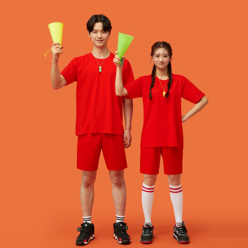 해병대반티 반팔티(빨강) 프린팅 (왼가슴,우측소매)