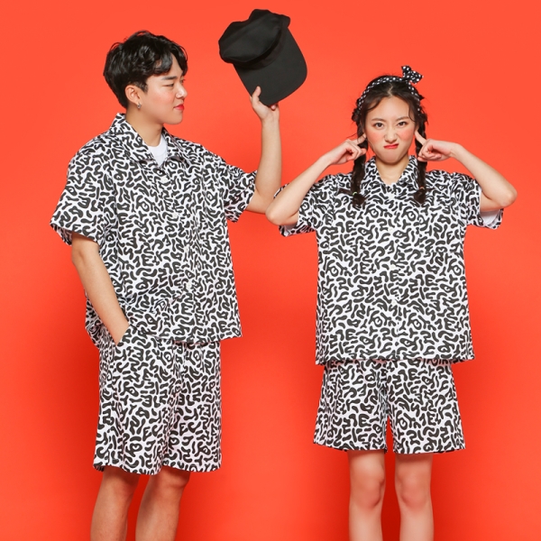 교련복 블랙 반티[반팔+반바지]