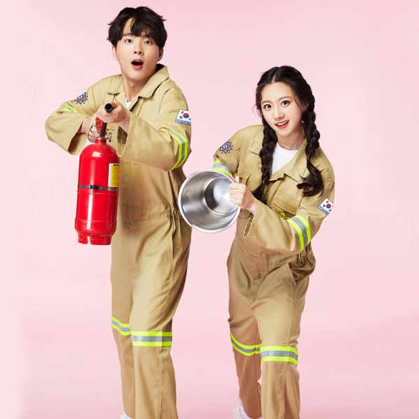 살구 점프수트[긴팔세트]