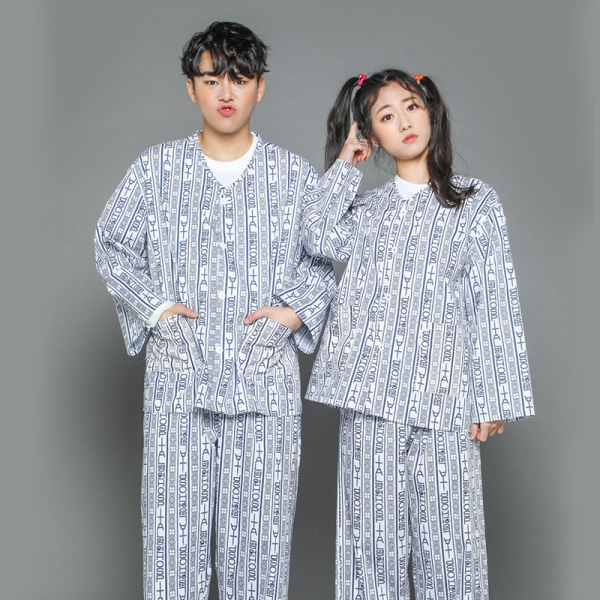 환자복 반티 블루[긴팔/긴바지]