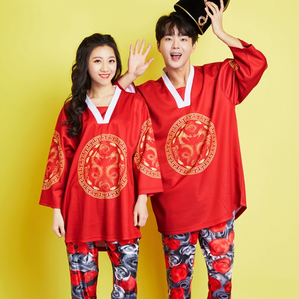 용포반티 몸빼세트 [빨강]