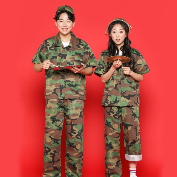 개구리 군복 반티 [반팔/긴바지]