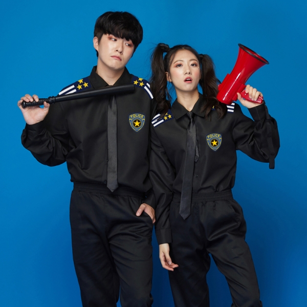 경찰 긴팔 남방 [검정]