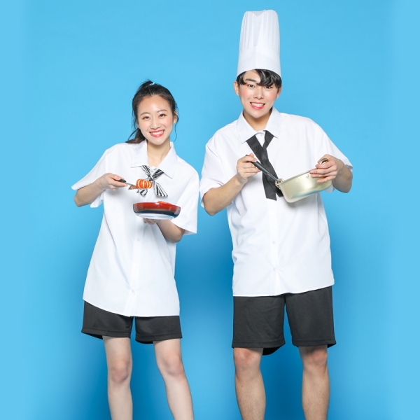 쉐프 반팔 남방  [백색]