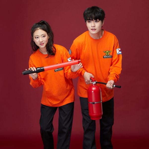 119소방 긴팔 반티 [오렌지]