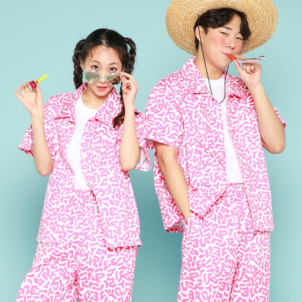 교련복 핑크 반티[반팔+긴바지]