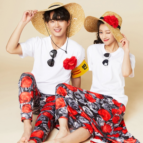 장미반티 몸빼세트[화이트]