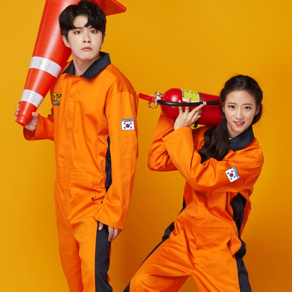 119긴급반티 오렌지 점프수트[긴팔세트]