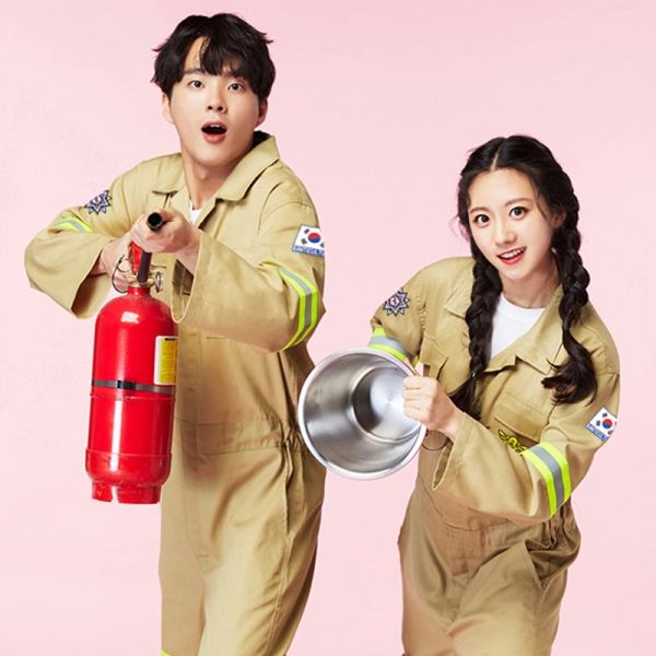 살구 점프수트[긴팔세트]