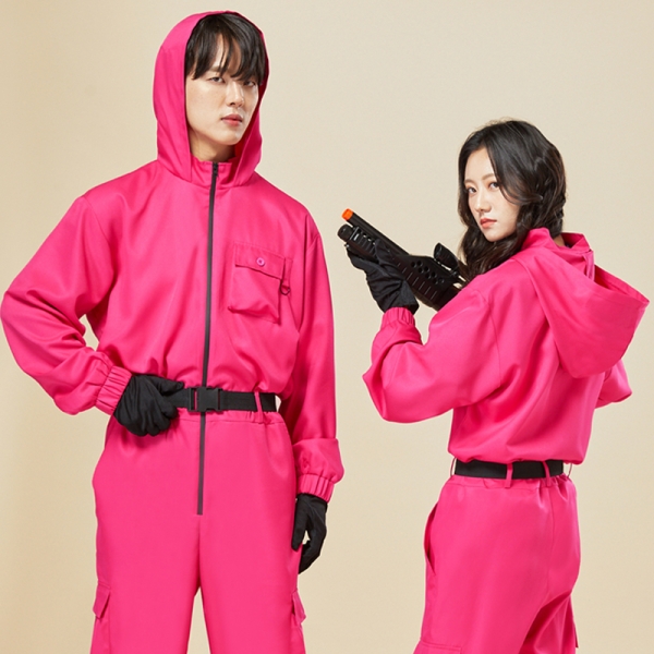 핑크 점프수트[긴팔세트]