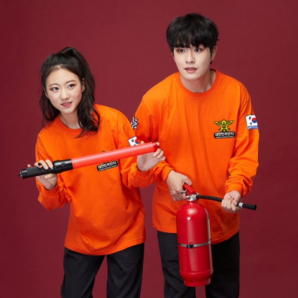 119소방 긴팔 반티 [오렌지]