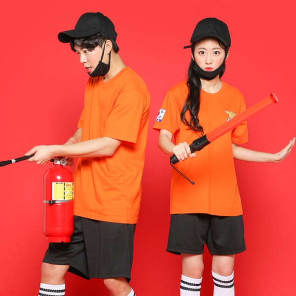 119 소방반티 세트 [오렌지]