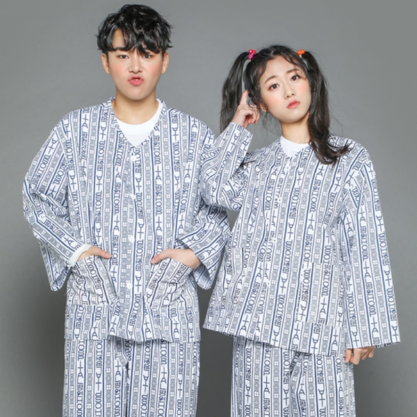 환자복 반티 블루[긴팔/긴바지]