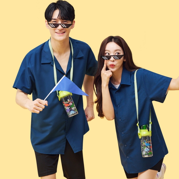 모험꾸러기 반팔 남방 [곤색]