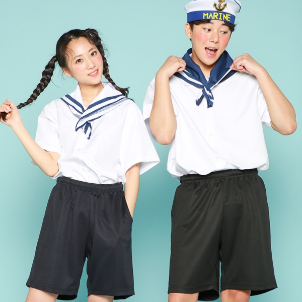 마린 반팔 남방 [백색]