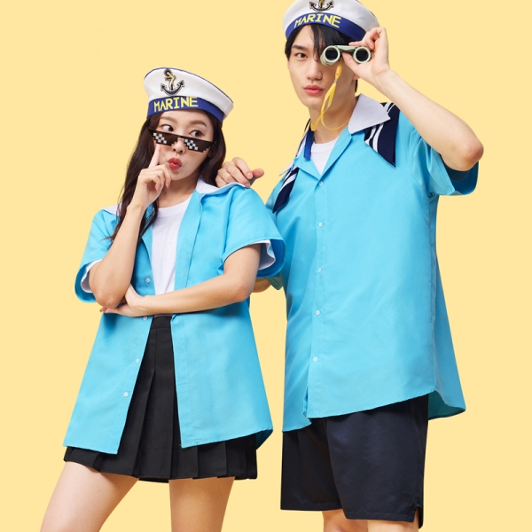 마린칠드런 반팔 남방 [스카이]