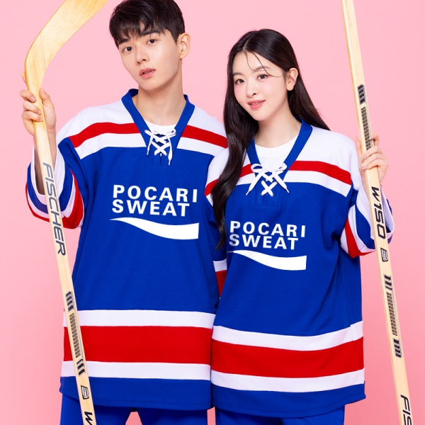 포카리 아이스하키 반티 [블루]